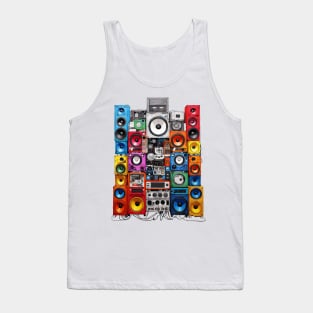 pure techno sound system vintage music audio hifi setup Tank Top